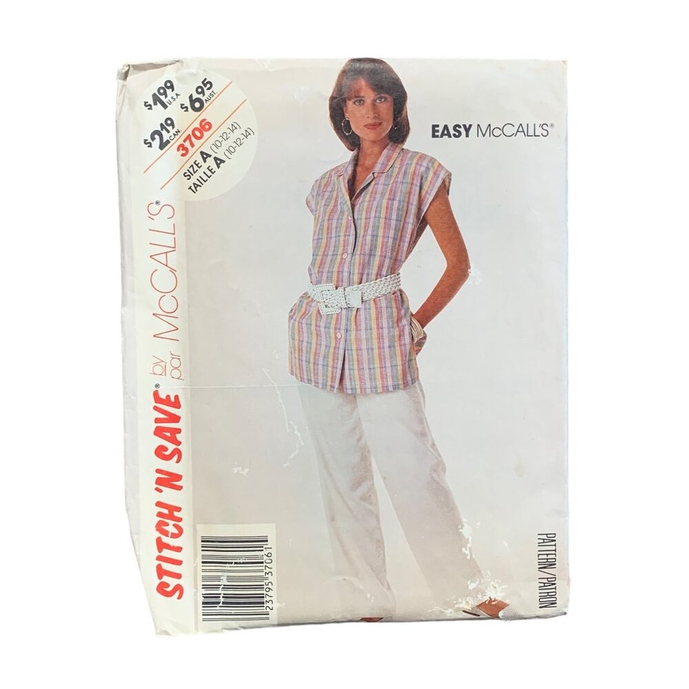 McCalls Stitch N Save Pattern 3706 Size 10-14 uncut